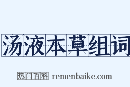 汤液本草组词是什么意思的图片